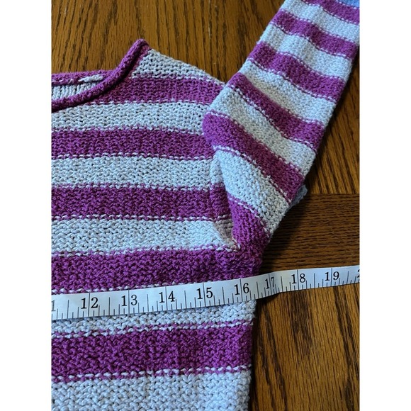 Free People Beach Sweater S Womens Loose Knit Striped Oversized Pink - Picture 7 of 8